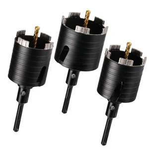 Dry Diamond Core Drill Bit Hole Saw SDS Plus Adapter for Brick Wall Masonry Concrete Cement Block Stone Granite Marble