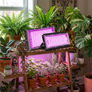 LED Grow Light with Blue & Red Lights Aluminum Alloy High Efficiency 800 Lumens Spectrum for Indoor Plant Growth and Bloom