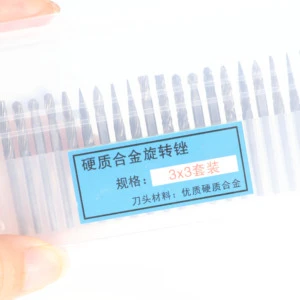 Industrial Rotary Electric Burr Die Drills Grinder Blank Bit Tungsten Carbide Milling Cutter Set Double Groove Rotary File