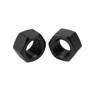 1/4-20 Black Hex Nuts 304 Stainless Steel 18/8, Black Oxide Coated, Hexagon Head Metal Steel Nuts