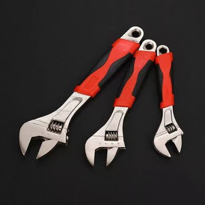 Factory Wholesale Carbon Steel Forged Black Nickel Socket Handle 6-inch Universal Industrial Grade Metric Adjustable Wrench