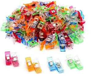 China Factory Direct Wholesale Sewing Clip Sew Clips Bulk Packing 27mm Plastic Wonder Clips with High Quality