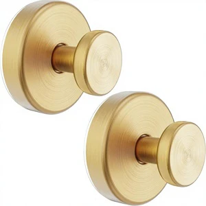 Hviiso Stainless Steel Vacuum Suction Cup Shower Hooks-No-Drill 2-Pack for Glass Mirror Towel Bathrobe Coat Loaf Wreath Hanging