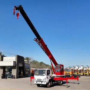 JQCM High Quality ISUZU 5 Ton / 8 Ton Mini Truck Cranes Equipped With 5 Hydraulic Outriggers Whole Vehicle For Sale