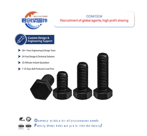High-Strength 8.8 Grade Steel External Hexagon Bolts Black M6 M8 M10 M12 Junchuang Hebei Grade Hex Head Screws Collection