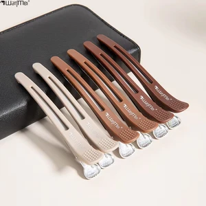 Wanmei Hairpin alligator Salon Clip 6 Pack Hair Styling Clip in Colorful Hairdressing Scissors Duckbill Clip Hair Styling Tools