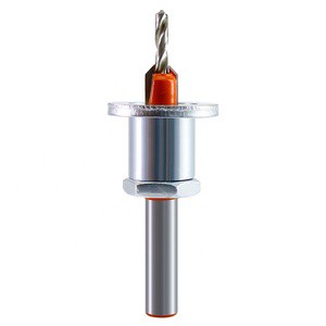 Imbot Woodworking Countersink Drill Bit Set-Multi-Diameter Round Shank (2.8-4mm) 60mm Length Plain Finish Wood Hole Drilling