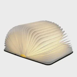 Factory Promo Comfortable Warm Portable LED Night Desk Book Lamp Wooden Folding Table Book Light Special PE Special Paper Book