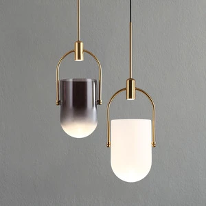 Post-Modern Nordic Creative Sofa Side Bucket Glass Lamp Chandelier Hotel Bedside Restaurant Bar Study Bedside Bedroom Droplights