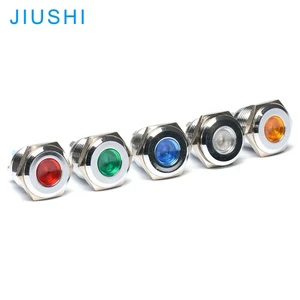 A16-F Metal Waterproof 16mm LED Indicator Lamp 12v 24v 220v Red Green Yellow Blue White Pilot Light Indicator