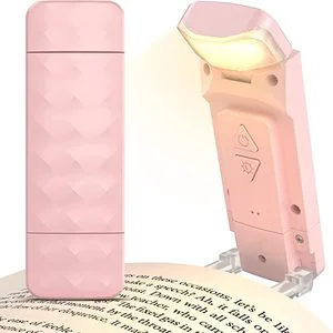 Rechargeable Reading Light, Portable Book Light for Reading in Bed, LED Clip on Bookmark Lamp
