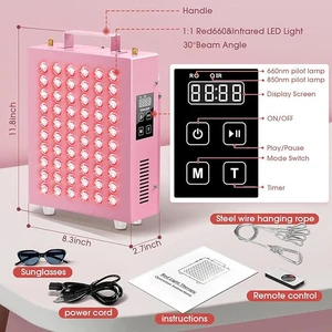 300W 660nm 850nm LED Red Light Infrared Light Therapy Panel for Face Body Skin Health Home Use