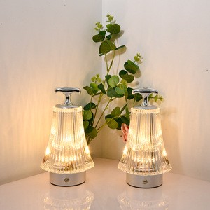 LED Portable Desk Lamp Small Night Light New Chinese Style Touch Control Dimmable Acrylic Ornament Romantic Decorative Mood