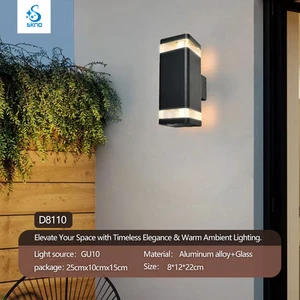 Factory Supply LED up and Down Wall Lamp Square Shape Warm/Cold White for Hotel Restaurant Store Front Facade