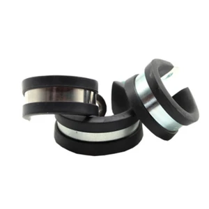 304 Stainless Steel Zinc Plated Rubber Cushioned Insulated P R Type Loop Cable Pipe Holder Clamps for Mining Industry