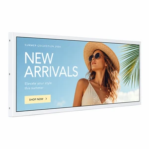 28/19/35/36/37/37.6inch Digital Signage Stretched Bar LCD Monitor Advertising Player For Classroom Podium Digital Notice Board