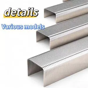 Professional Fastening Wall Nails Staple Nails U Type Steel Staples Bulk Nails for Industrial Woodworking