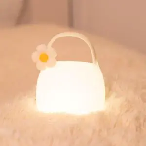 Silicone Rechargeable Portable Handheld Night Light Creative RGB LED Lamp Colorful Novelty Light for Bedroom Use