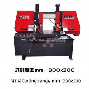 Chinese metal cutting machine factory is selling hydraulic control band saws for metal cutting products at a low price