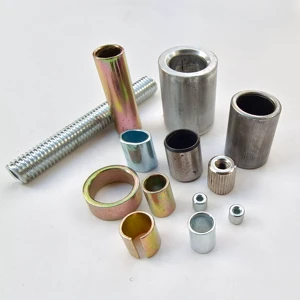 Spacer Sleeve Bush Steel Zinc Plated Bushing Telescopic Arm Cylinder Pin Bush Collar Straight Threaded Opening Disc Hollow Tube