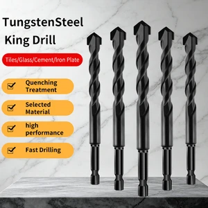 Carbide Steel Masonry Drill Bits with Spiral Flute Hex Shank for multi-purpose Use