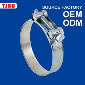 Heavy Duty High Pressure Galvanized Stainless Steel Single Bolt Hose Clamp for Automotive Use
