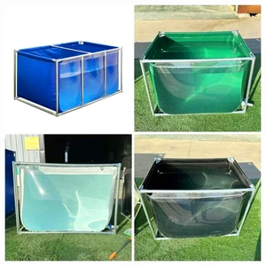 Fish Tank Aquaculture Stainless Steel Transparent Pet Fish Aquarium For Koi/Betta/Guppy Fish