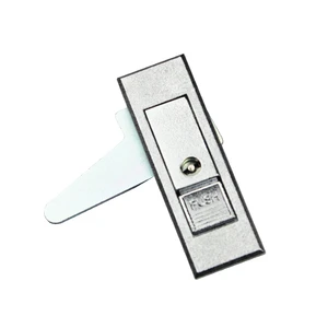 Premium Zinc Alloy Panel Lock with Push Button Sand Chrome Finish, Auto-Rotating Latch,Left/Right Use for Electrical Cabinets