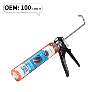 Industrial Grade Manual Caulking Gun with Silicone Sealant Cartridge Building Materials Hardware Tool & Silicone Tube