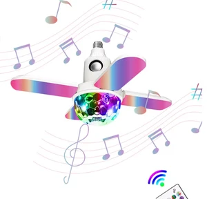 Direct Sales From Manufacturer Cross-Border Mini Screw Magic Ball Music Light Wireless RGB Color MINI Four-leaf Bulb
