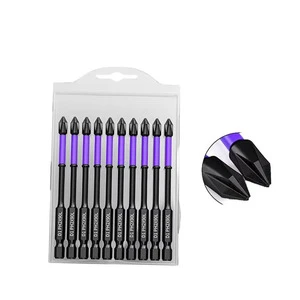 Industrial OEM Phillips PH2 Cross Bit Drill Screwdriver Bits 90mm Steel Chrome Finish Anti-Slip Magnetic Multi-Purpose Hand
