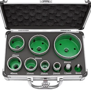 Ceramic Vacuum Brazed Diamond Core Bit Drill Bits Set Hole Saw M14 Brazed Diamond Tools Cutting Bit 6-110mm Diameter 15mm Height
