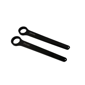 Black 10-15mm Single End Smooth Jaw Laser Engraved Plum Blossom Box Wrench Carbon Steel Metric OEM Industrial Grade Auto Repair