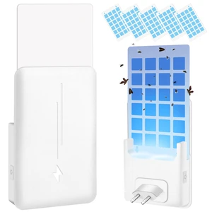 Plug-in Indoor Mosquito Zapper Bug Trap for Fruit Fly, Gnat, Moth, Catcher With Night Light UV, Noiseless and Easy to Use