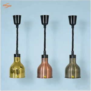 Commercial Stainless Steel Food Heating Chandelier Telescopic Heat Preservation Lamp for Buffet Table for Baking