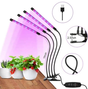 Grow Lights for Indoor Plants, Plant Lights for Indoor Plants with Red Blue LED for Plants Succulent Growing, 3 Light Modes Grow