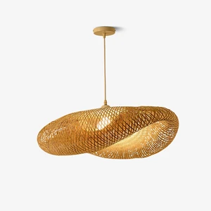 Bamboo Ceiling Light with Elegant Design Sustainable Material and Custom Size Options Designed for Interior Decoration
