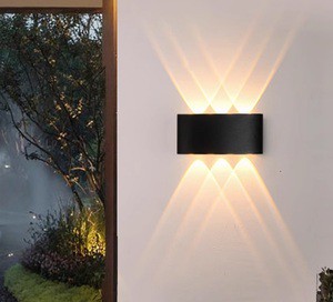 2W 4W 6W 8W 10W 12W AC85-265V Oval Waterproof Wall Lamp for Indoor Outdoor Decorating Modern Wall Light