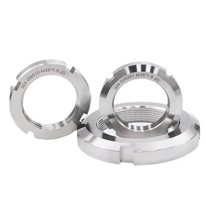 Stainless Steel 304 Round Nut GB812 Slotted Nut Lock Nut M24*1.5 M25*1.5 M27*1.5 M30*1.5 M33*1.5 M35*1.5 M36*1.5