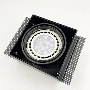 Modern Style LED Borderless Downlight Anti-Glare Spotlight Black Grille Low-Priced Ceiling Light AR111 Specification Living Room