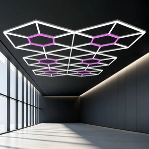 Hexagon LED Detailing Work Light IP44 Rated For Residential Warehouse Use Auto Detailing Garage Workshop Body Shop 5-Year