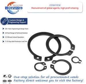 Black Oxide Stainless Steel 304 316 Retaining Snap Ring DIN471 DIN472 External Tooth Zinc Plated Metal Metal Material 65Mn