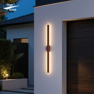 Aluminum Linear LED Outdoor Wall Lamp For Villa & Hotel Decor For Yard Project Lighting