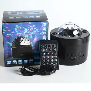 Remote Control Speaker Music Bulb Lamp Usb Rechargeable Rgb Color Changeable Dj Led Crystal Magic Stage Ball Night Light