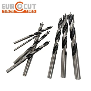 EUROCUT HSS Woodworking Brad Point Drill Bits for Wood Drilling