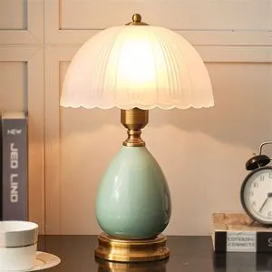 Ceramic Bauhaus Study Hotel Living Room Bedroom Bedside Table Lamp Glass Light Luxury Decorative Table Lamp