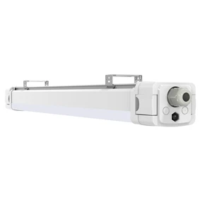 Commercial Grade 40W IP65 LED Tri-Proof Light with Motion Sensor 110Lm/W CRI 95 IK10 for Warehouse Supermarket and Freezer