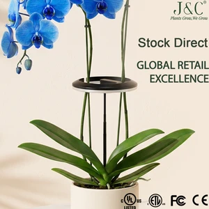 Ring LED Grow Light For Orchids 10W White Full Spectrum 4000K 5-Level Dimmer USB Auto Timer CE Certified Bloom Plant Growth