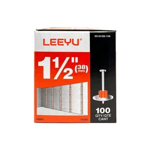 1-1/2 In. / 38mm Drive Pin Shoot Nails with Washer (100-Pack)
