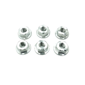Precision Class 8 Right Hand 5/16-24 DIN Standard Titanium Hex Flange Locking Nuts Black Oxide Finish for Automotive Industry